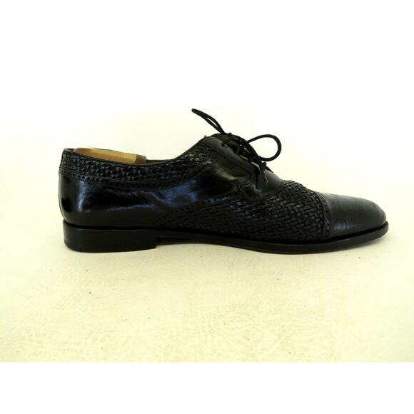 Mezlan Black Leather Crocodile Knitted Oxford Dress Shoes Mens Size 11.5 M Spain main image 8